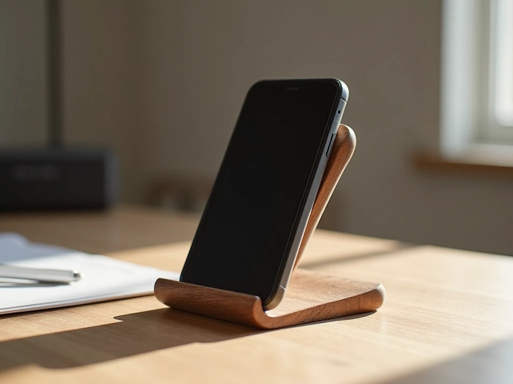 Artisan crafting premium phone stand with attention to detail